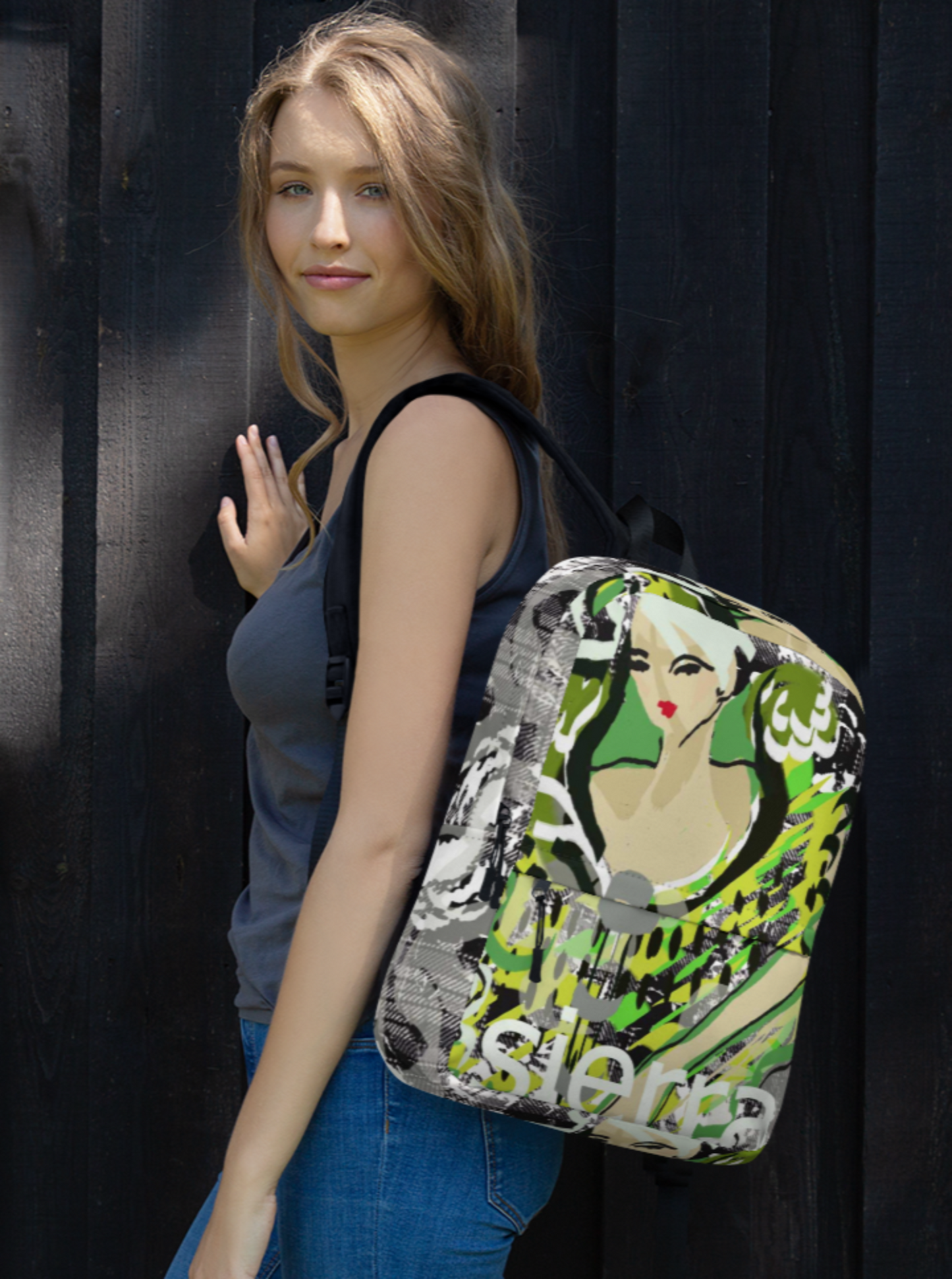 Mochila porta laptop ilustrada