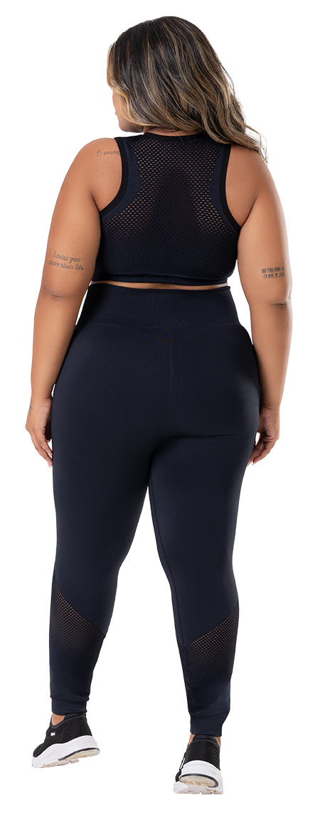 Leggings con detalle de transparencia