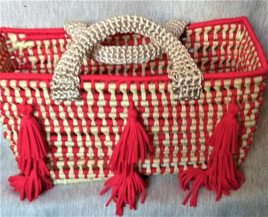 Bolso de lujo artesanal casual. Exclusivo en rojo
