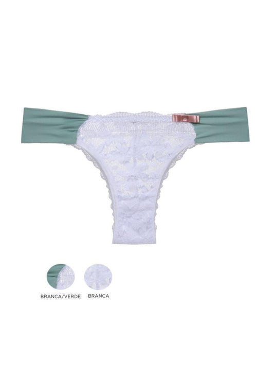Bombacha Flor en poliamida y elastano con encaje brasileño.