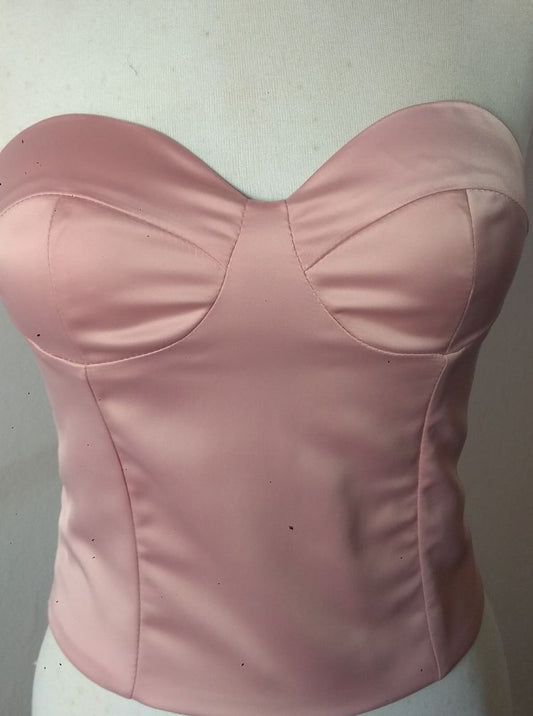 Corset en satin elastizado de vestir por talle.