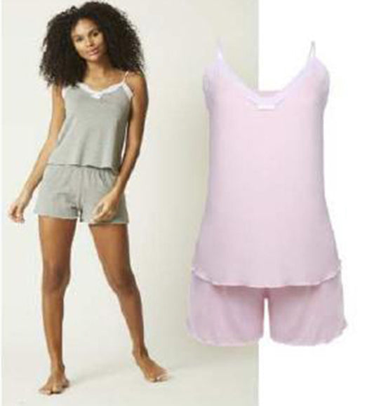 Doll de dormir short y musculosa Ariane/Sofia en gris o rosa.