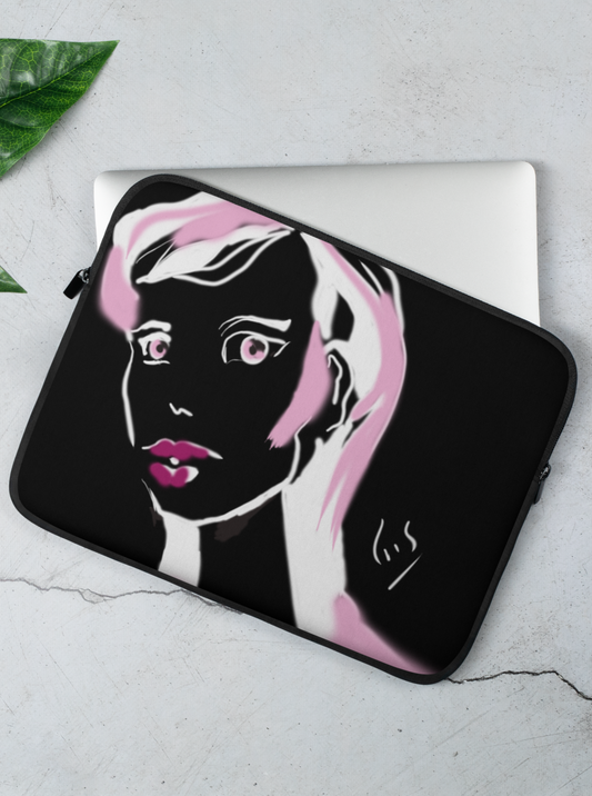 Funda para laptop ilustrada.